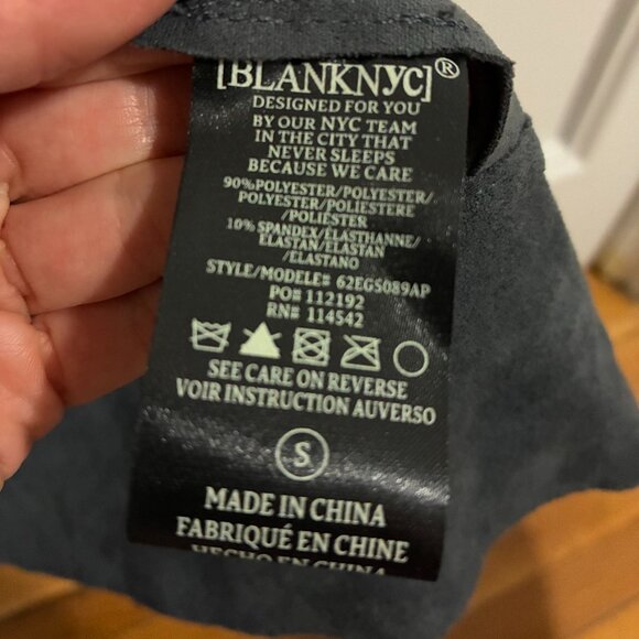 BlankNYC Suede Grey Moto Jacket - Picture 4 of 5